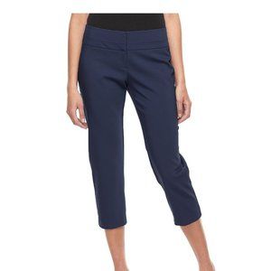 APT 9. - The Torie Capri - Women's Navy Blue Straight Dress Work Pants - Size 4